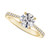 Diamond Round-Cut Solitaire Tapered Pavé Engagement Ring (1-1/10 ct. t.w.) in 14k Gold