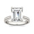 Moissanite Emerald Solitaire Ring (3-1/2 ct. t.w. Diamond Equivalent) in 14k White Gold