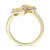 Baguette Cut Citrine (3/4 ct. t.w.) and Diamond (1/4 ct. t.w.) Open Ring in 14k Yellow Gold