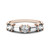 Moissanite Round and Baguette Stackable Ring (1-1/6 ct. tw. Diamond Equivalent) in 14k White or Rose Gold