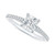 Diamond Cushion-Cut Cathedral Solitaire & Pavé Engagement Ring (5/8 ct. t.w.) in 14k White Gold