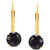 Onyx Solitaire Leverback Drop Earrings in 14k Gold