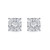 Diamond Square Cluster Stud Earrings (2 ct. t.w.)