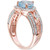 Blue Topaz (2 ct. t.w.) & Diamond (1/10 ct. t.w.) Heart Ring in 18k Rose Gold-Plated Sterling Silver