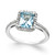 Aquamarine (1-1/5 ct. t.w.) and Diamond (1/4 ct. t.w.) Ring in 14k White Gold