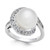 Cultured South Sea Pearl (11mm) and Diamond (3/8 ct. t.w.) Ring in 14k White Gold