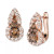 Chocolate Diamond (1/2 ct. t.w.) & Nude Diamond (3/8 ct. t.w.) Leverback Earrings in 14k Rose Gold or White Gold