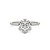 Moissanite Round Solitaire Ring (1-9/10 Carat Total Weight Certified Diamond Equivalent) in 14K White Gold