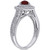 Ruby (3/5 ct. t.w.) & Diamond (3/8 ct. t.w.) Heart Double Halo Ring in 14k White Gold
