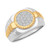 Men's Diamond Circle Cluster Ring (1/3 ct. t.w.) in Sterling Silver & 18k Gold-Plate