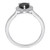 Black Diamond (1 ct. t.w.) & White Diamond (1/4 ct. t.w.) Pear-Cut Halo Engagement Ring in 14k White Gold
