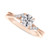 Diamond Round-Cut Twisted Band Engagement Ring (1/2 ct. t.w.) in 14k Rose Gold