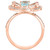 Morganite (1-1/3 ct. t.w.), Aquamarine (1-1/4 ct. t.w.), & Diamond (1/3 ct. t.w.) Flower Ring in 14k Rose Gold
