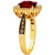 Pomegranate Garnet (2-3/4 ct. t.w.) & Diamond (1/2 ct. t.w.) Halo Ring in 14k Gold