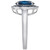 London Blue Topaz (2-3/4 ct. t.w.), Blue and White Diamond (1/3 ct. t.w.) Oval Ring in 14k White Gold