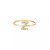 Diamond Initial 14K Yellow Gold Ring