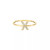 Diamond Initial 14K Yellow Gold Ring