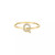 Diamond Initial 14K Yellow Gold Ring