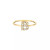 Diamond Initial 14K Yellow Gold Ring