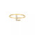 Diamond Initial 14K Yellow Gold Ring