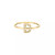 Diamond Initial 14K Yellow Gold Ring