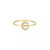 Diamond Initial 14K Yellow Gold Ring