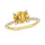Citrine (1-5/8 ct.t.w.) and Diamond (1/10 ct.t.w.) Ring in 10k Yellow Gold