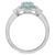 Sky Blue Topaz (2-3/4 ct. t.w.) & Lab-Created White Sapphire (1/4 ct. t.w.) Cluster Ring in Sterling Silver