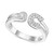Diamond Horseshoe Cuff Ring (1/5 ct. t.w.) in Sterling Silver