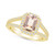 Morganite (1-3/8 ct. t.w.) and Diamond (1/2 ct. t.w.) Halo Ring in 14K Yellow Gold