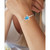 Lab-Created Blue Opal Turtle Bolo Bracelet in Sterling Silver