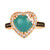 Aquaprase Candy (3-1/5 ct. t.w.) & Diamond (1/3 ct. t.w.) Heart Ring in 14k Rose Gold