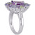 Multi-Gemstone (4-1/3 ct. t.w.) & Diamond Accent Teardrop Cluster Ring in Sterling Silver