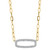 EFFY® Diamond Pavé Open Link 18" Pendant Necklace (1/2 ct. t.w.) in 14k White and Yellow Gold