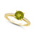 Peridot (1-1/2 ct. t.w.) and Diamond (1/6 ct. t.w.) Ring in 14K Yellow Gold