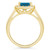 London Blue Topaz (2-3/4 ct. t.w.) and Diamond (1/4 ct. t.w.) Halo Ring in 14K Yellow Gold