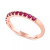 Lab-Created Red Diamond Stack Ring (1/2 ct. t.w.) in 14k Rose Gold-Plated Sterling Silver