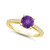 Amethyst (1-1/4 ct. t.w.) and Diamond (1/6 ct. t.w.) Ring in 14K Yellow Gold