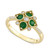 Emerald (1/3 ct. t.w.) & Diamond (1/10 ct. t.w.) Statement Ring in 14k Gold