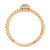 Diamond Square Halo Double Band Beaded Ring (1/6 ct. t.w.) in 14k Gold, Created for Macy's