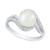 Cultured Freshwater Pearl (8mm) & Diamond (1/5 ct. t.w.) Swirl Ring in 14k White Gold