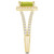 Peridot (1-3/4 ct. t.w.) and Diamond (1/2 ct. t.w.) Halo Ring in 14K Yellow Gold