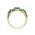 Created Emerald and Created White Sapphire Band Ring in 14K Yellow Gold Over Sterling Silver