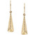 Polished Long Triangle Drop Earrings in 10k Yellow Gold