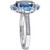 Blue Topaz Oval Halo Statement Ring (5-3/8 ct. t.w.) in Sterling Silver