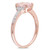 Morganite (1-1/7 ct. t.w.) and Diamond (1/20 ct. t.w.) Ring in 18k Rose Gold Over Sterling Silver
