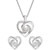 Cultured Freshwater Pearl (6mm) & Diamond Accent Swirl Heart 18" Pendant Necklace in Sterling Silver
