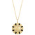 Diamond (1/8 ct. t.w.) & Black Enamel Pendant Necklace in 14k Yellow Gold, 16-3/4" + 1-1/4" extender