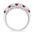 EFFY® Ruby (1-1/10 ct. t.w.) & White Sapphire (1 ct. t.w.) Statement Ring in Sterling Silver