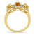 Citrine (1-1/3 ct.t.w.) and Diamond (1/5 ct.t.w.) 3-Stone Halo Ring in 18k Yellow Gold over Sterling Silver
